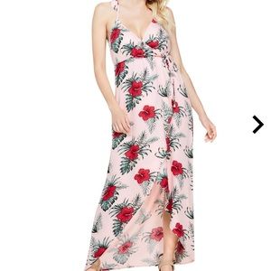 Guess Maxi Pink Floral Maxi Dress